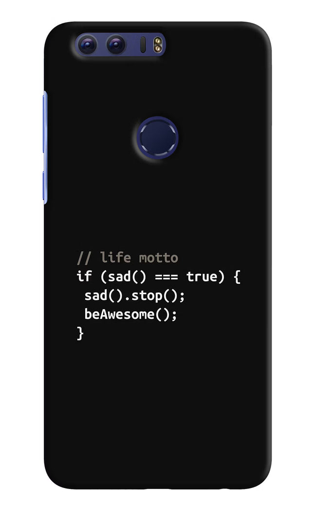 Life Motto Code Honor 8 Hard Case Back Cover by Casekaro