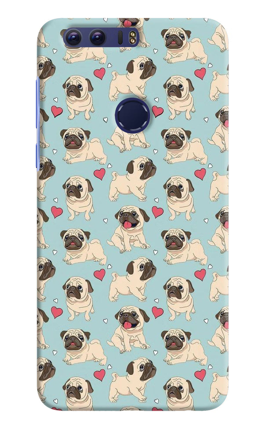 Pug Dog Honor 8 Back Cover, Hard case