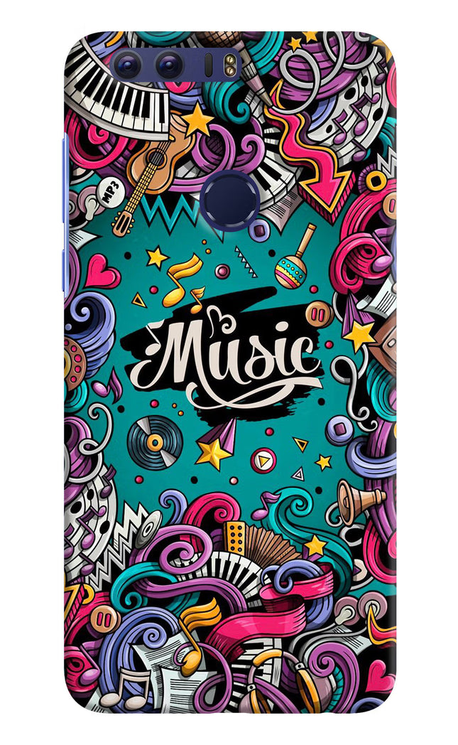 Music Graffiti Honor 8 Hard Case Back Cover by Casekaro