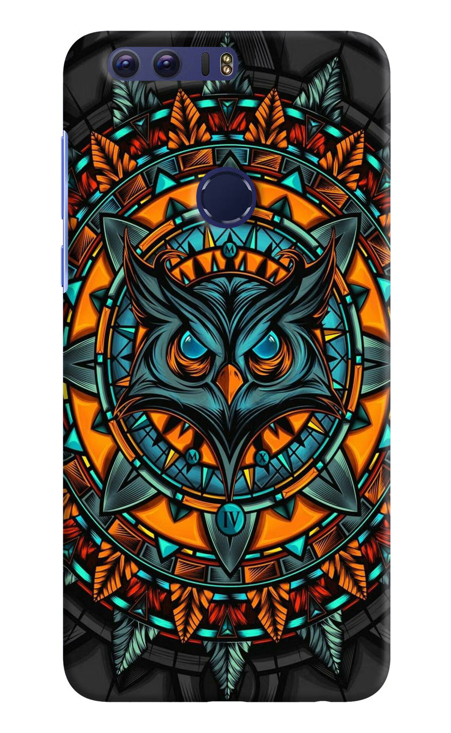 Angry Owl Art Honor 8 Back Cover, Hard case