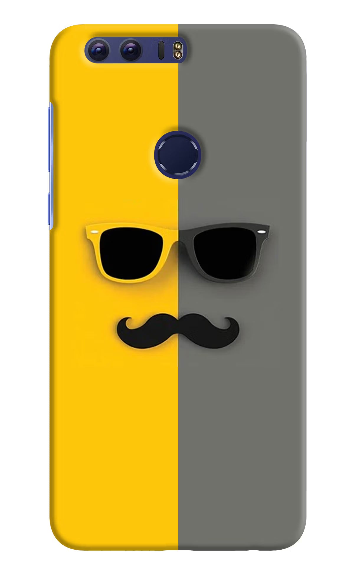 Sunglasses with Mustache Honor 8 Hard Case Back Cover by Casekaro