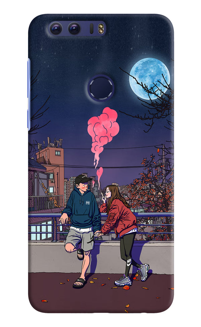 Chilling Couple Honor 8 Hard Case Back Cover by Casekaro