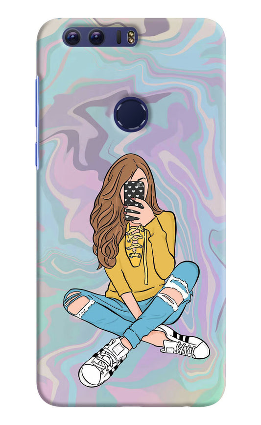 Selfie Girl Honor 8 Hard Case Back Cover by Casekaro