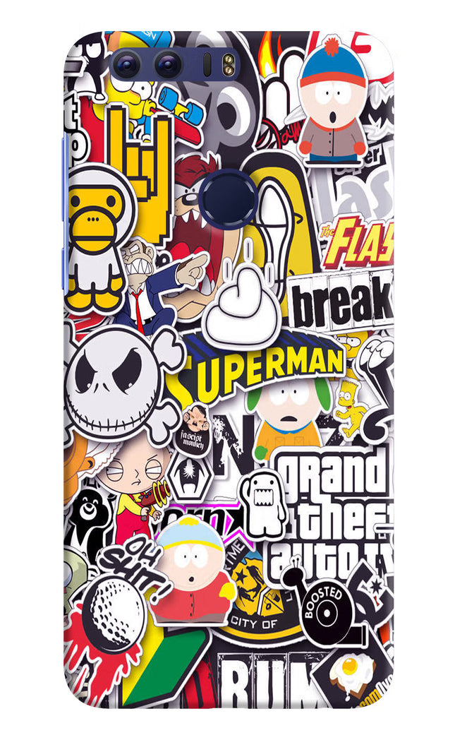 Sticker Bomb Honor 8 Hard Case Back Cover by Casekaro
