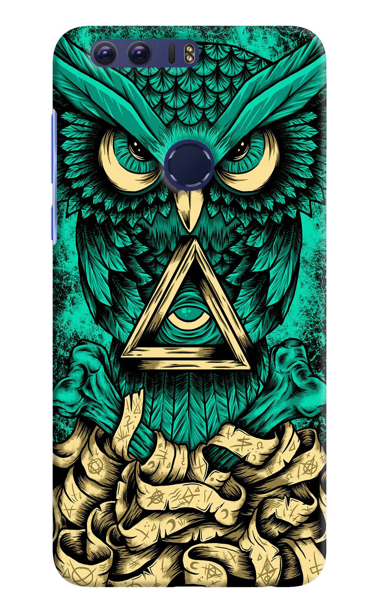 Green Owl Honor 8 Hard Case Back Cover by Casekaro