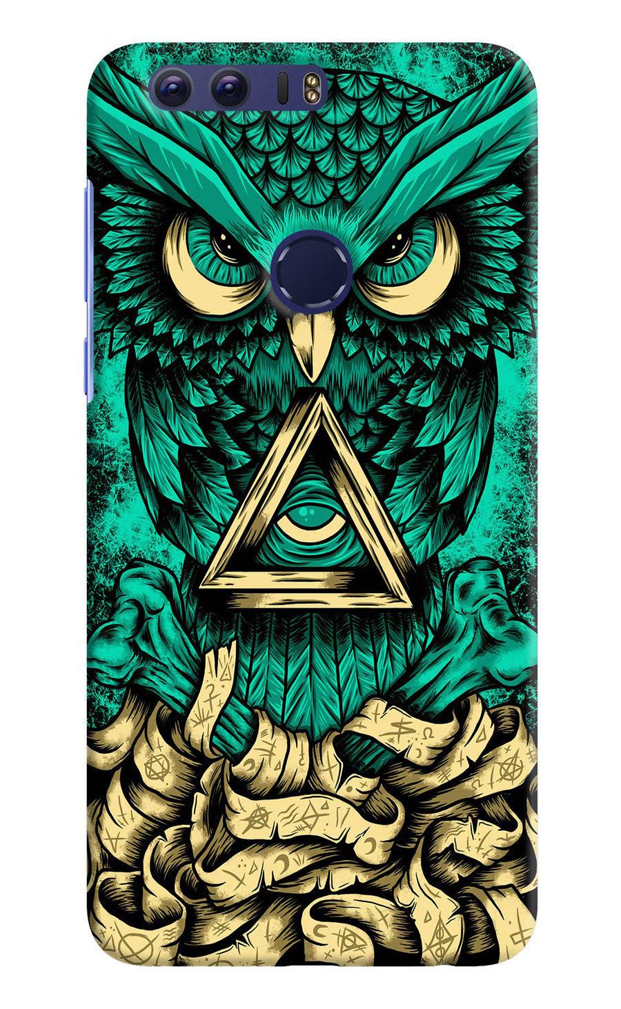 Green Owl Honor 8 Back Cover, Hard case