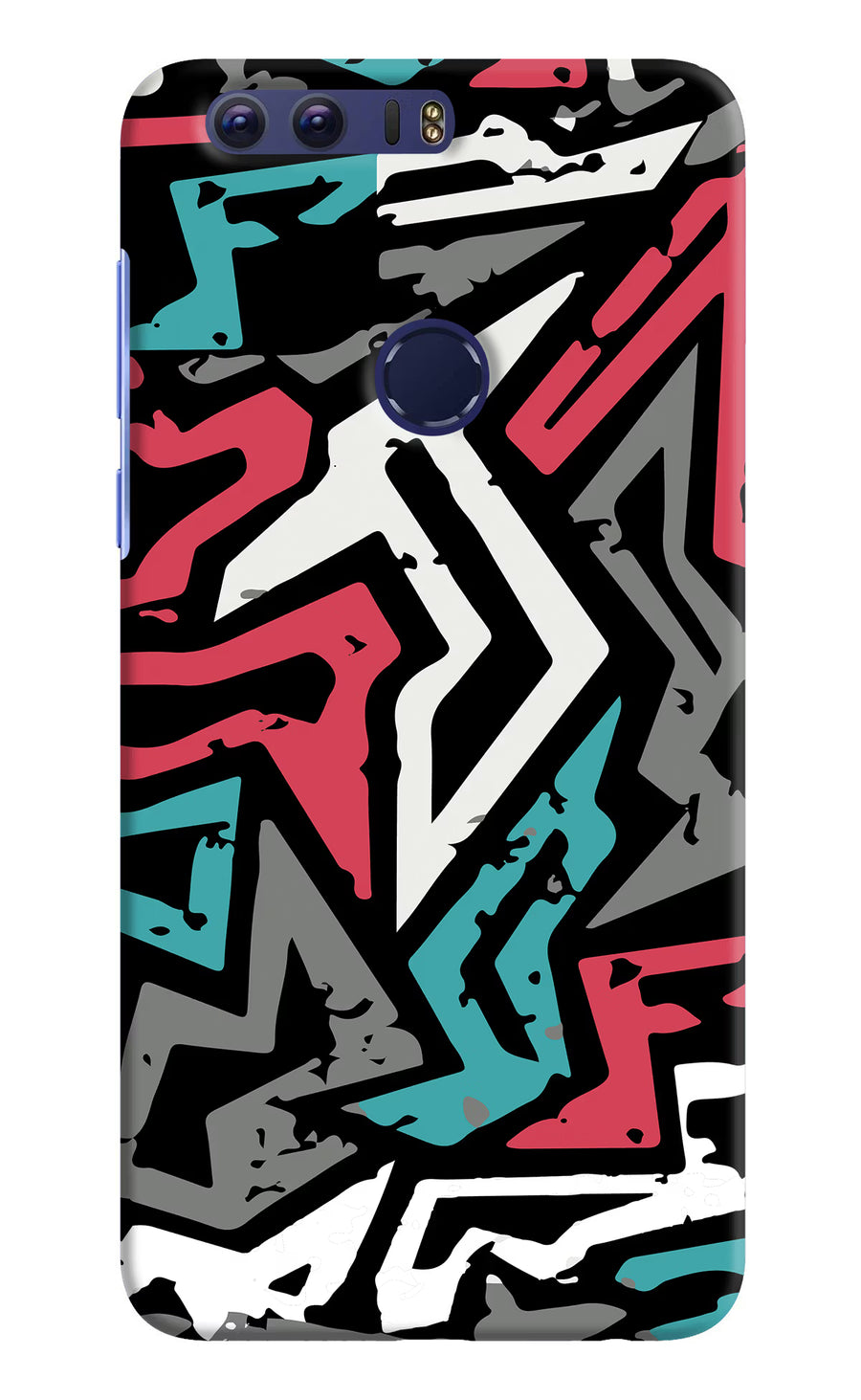 Geometric Graffiti Honor 8 Back Cover, Hard case