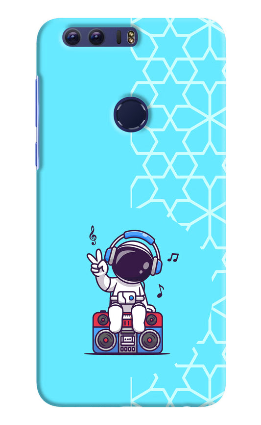 Cute Astronaut Chilling Honor 8 Hard Case Back Cover by Casekaro