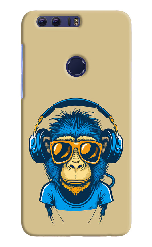 Monkey Headphone Honor 8 Hard Case Back Cover by Casekaro