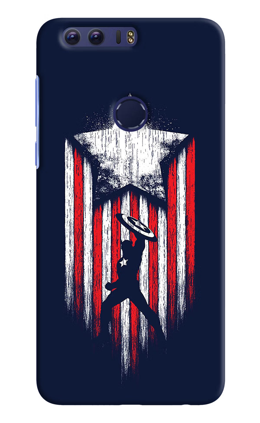 Captain America Marvel Art Honor 8 Back Cover, Hard case