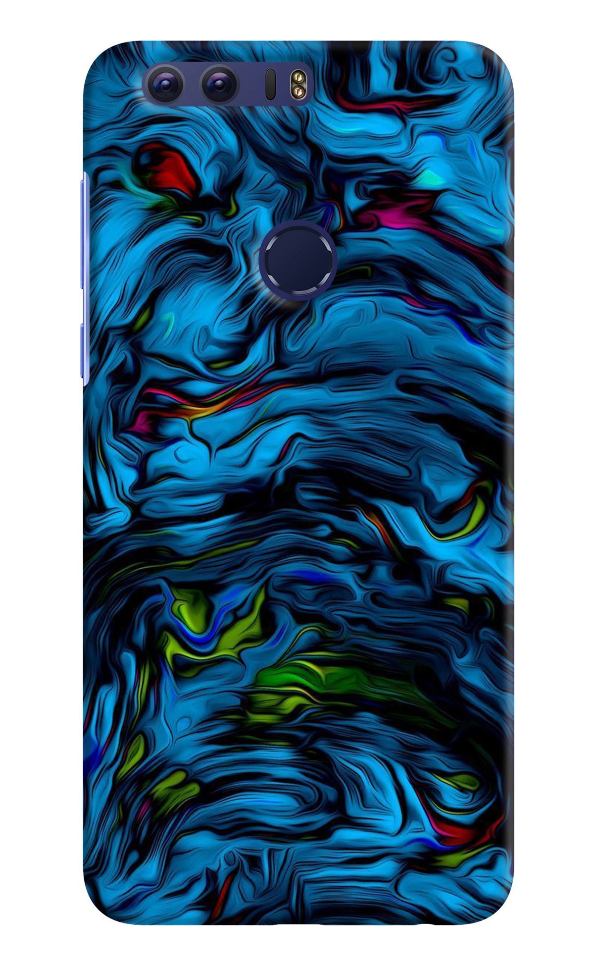 Dark Blue Abstract Honor 8 Back Cover