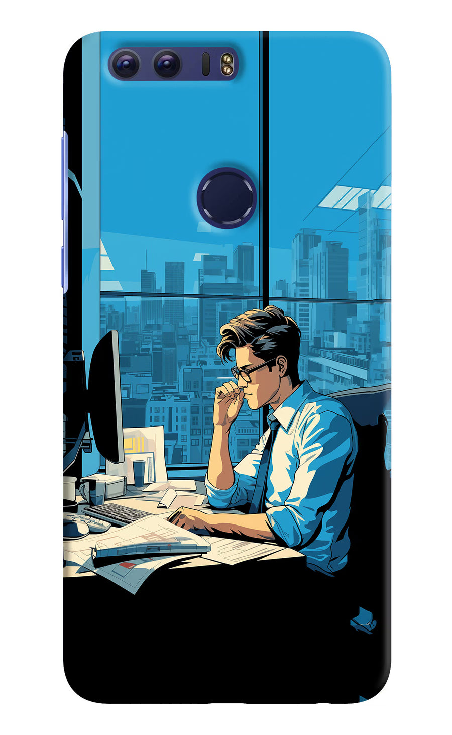 Focused Hustler (AI Generated) Honor 8 Back Cover, Hard case