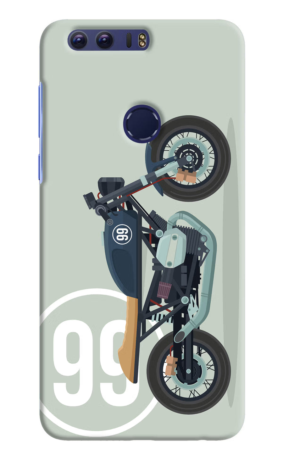 Classic Cafe Racer 99 Honor 8 Back Cover, Hard case