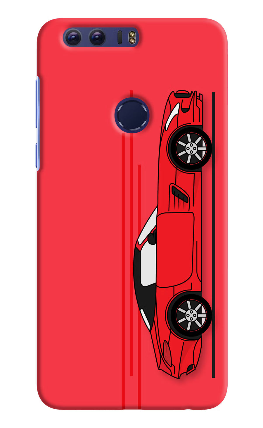 Red Velocity Honor 8 Back Cover, Hard case