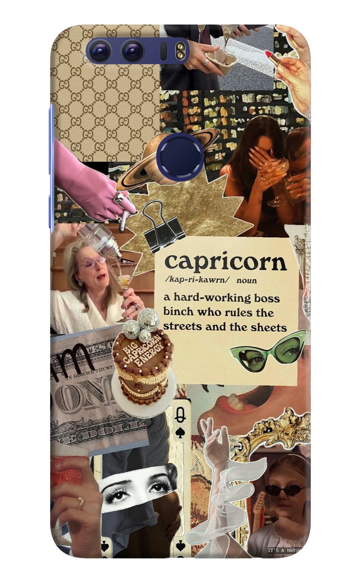 Capricorn Zodiac Honor 8 Hard Case Back Cover by Casekaro