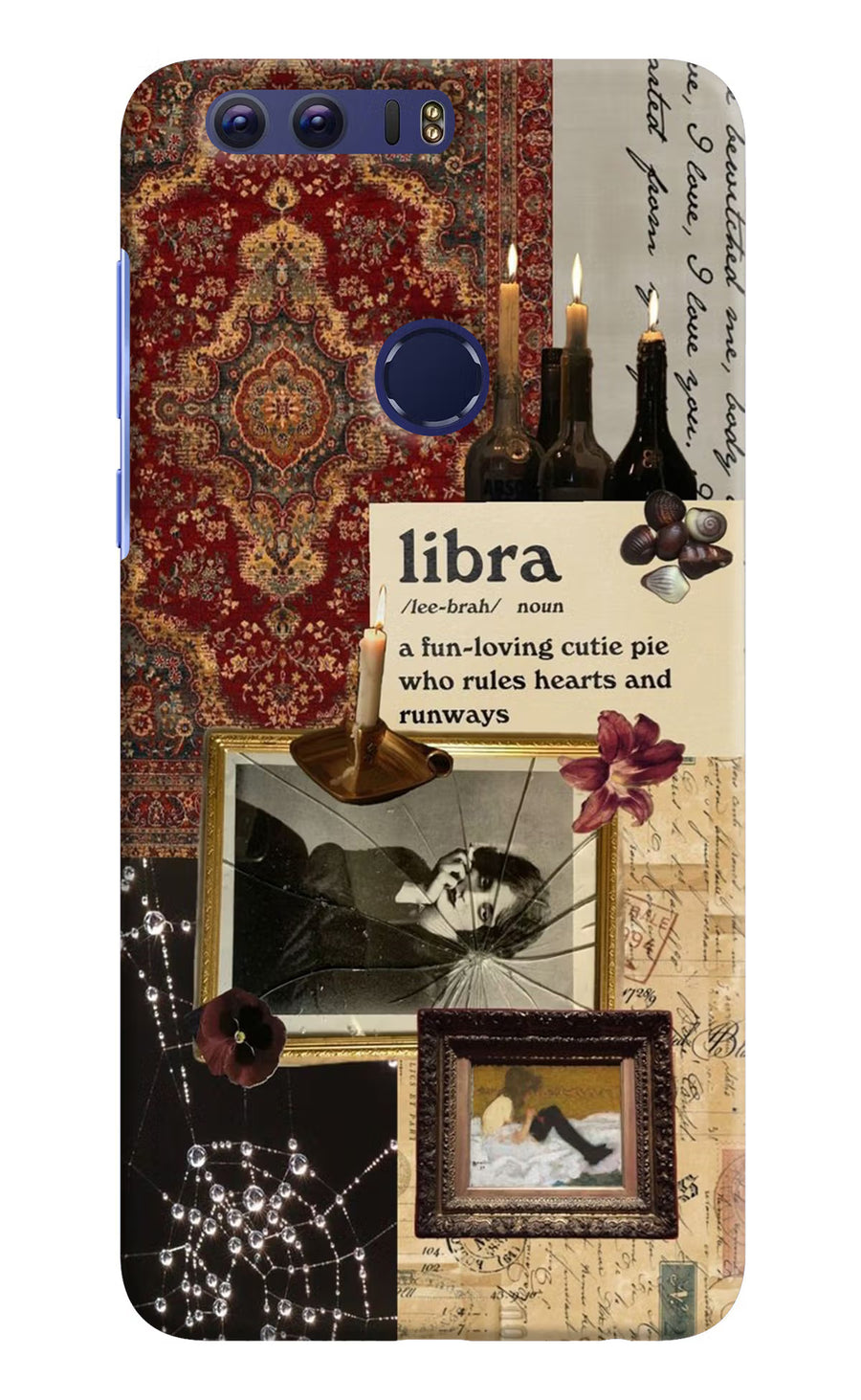 Libra Zodiac Honor 8 Back Cover, Hard case