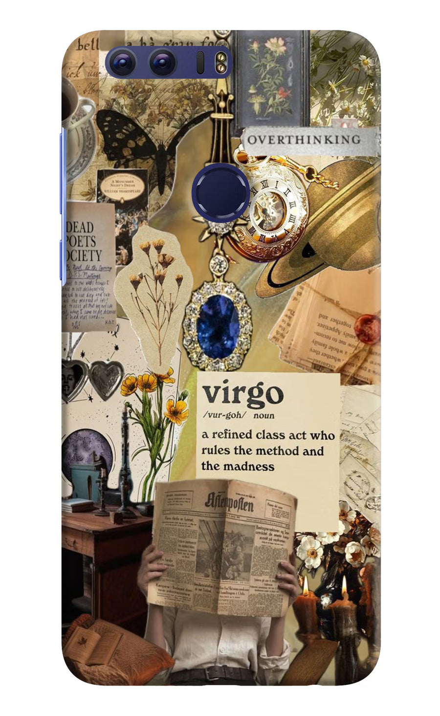 Virgo Zodiac Honor 8 Back Cover, Hard case