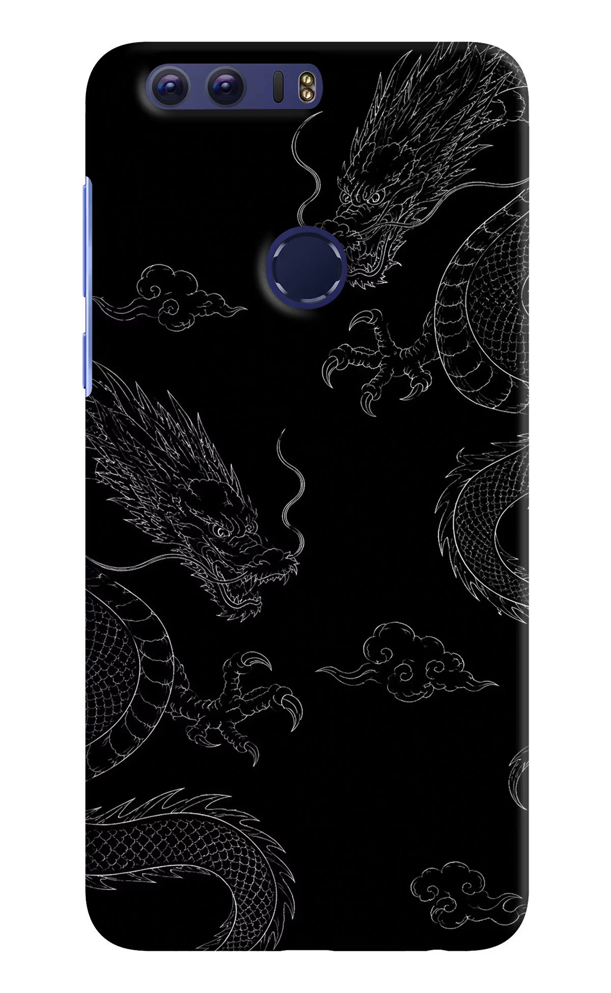 Twin Dragons Honor 8 Hard Case Back Cover by Casekaro