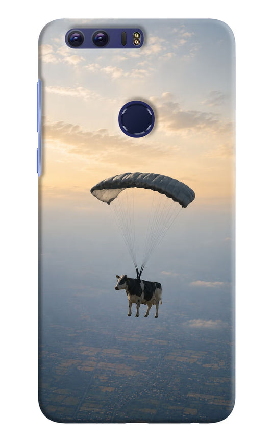 Skydiving Cow Honor 8 Hard Case Back Cover by Casekaro