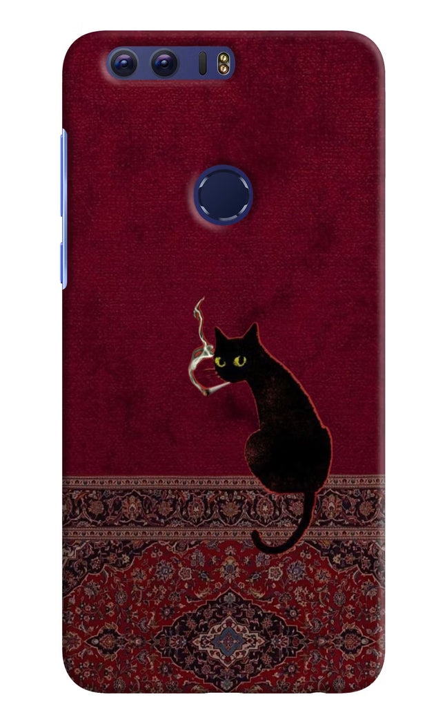 Midnight Cat Honor 8 Hard Case Back Cover by Casekaro