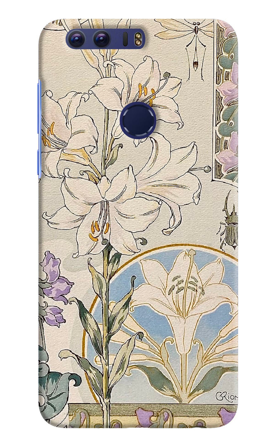White Lily Honor 8 Back Cover, Hard case