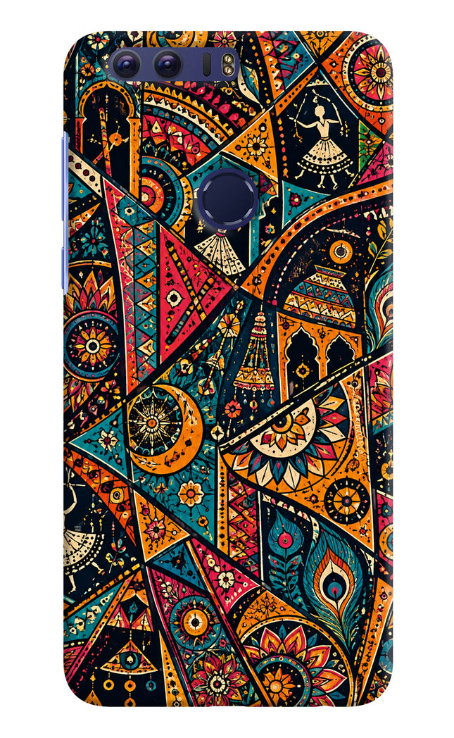 Folk Print Honor 8 Hard Case Back Cover by Casekaro