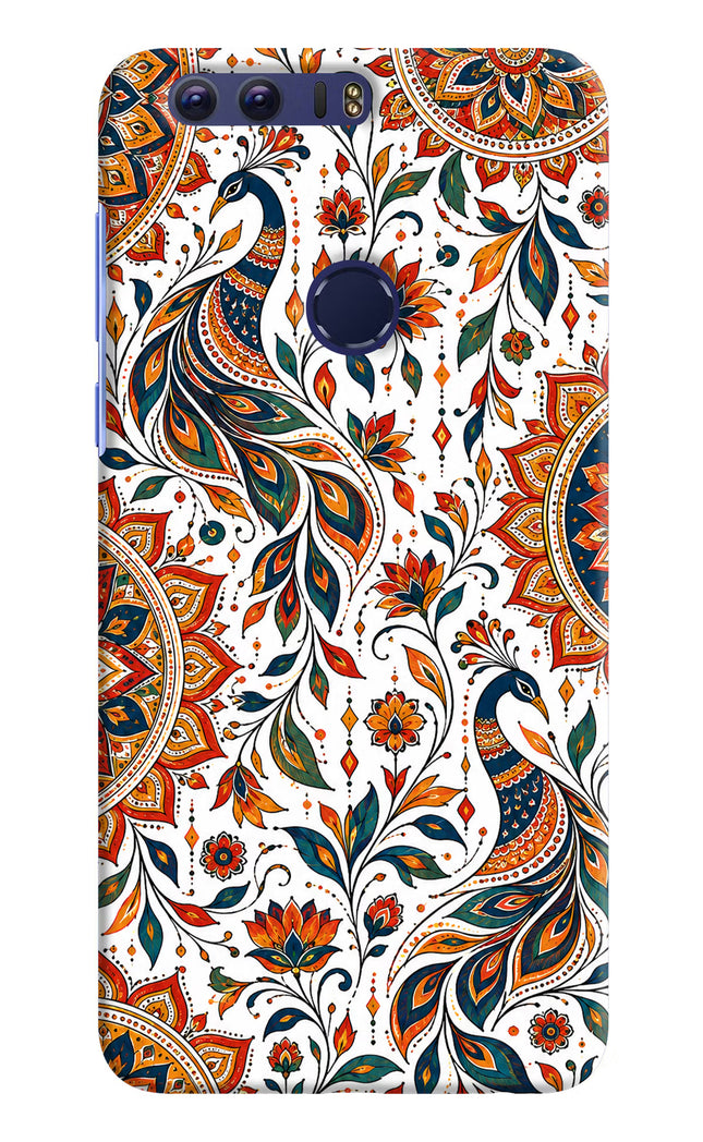 White Mayura Honor 8 Hard Case Back Cover by Casekaro
