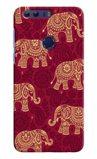 Maroon Elephant Honor 8 Hard Case Back Cover by Casekaro