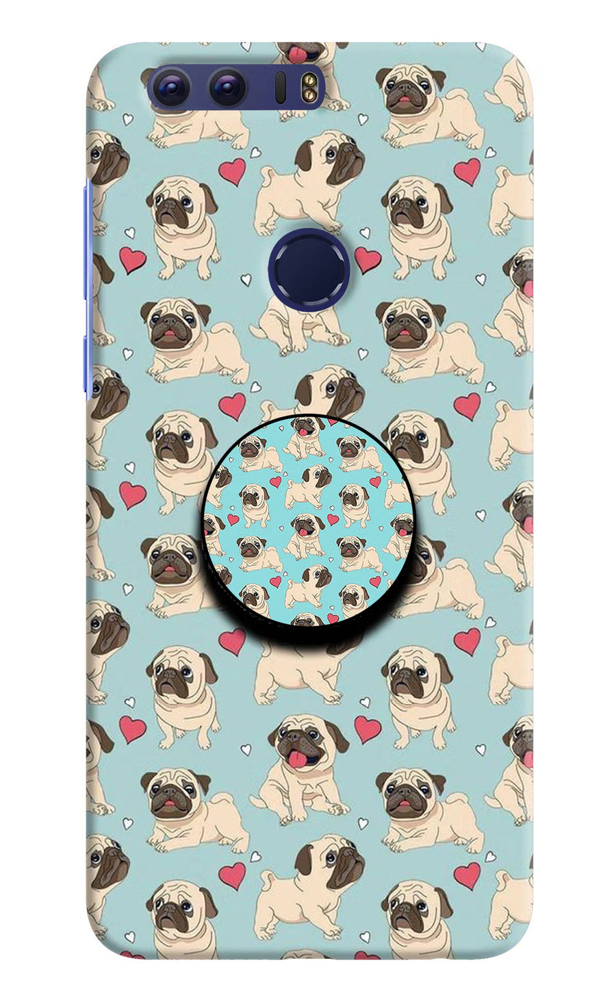 Pug Dog Honor 8 Pop Case, Hard case