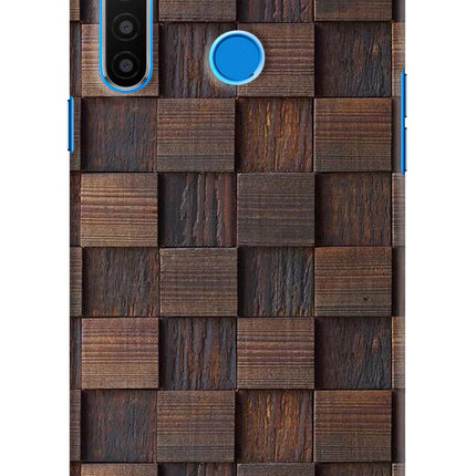Wooden Cube Design Realme 5/5i/5s Hard Case Back Cover by Casekaro