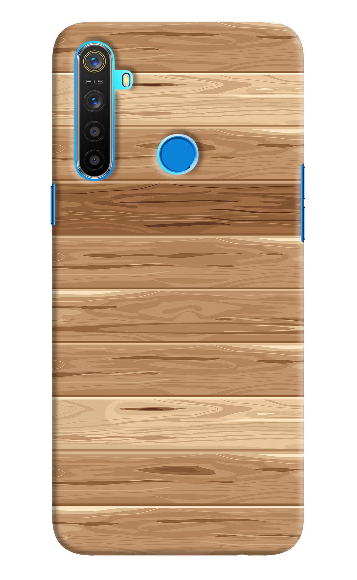 Wooden Vector Realme 5/5i/5s Hard Case Back Cover by Casekaro