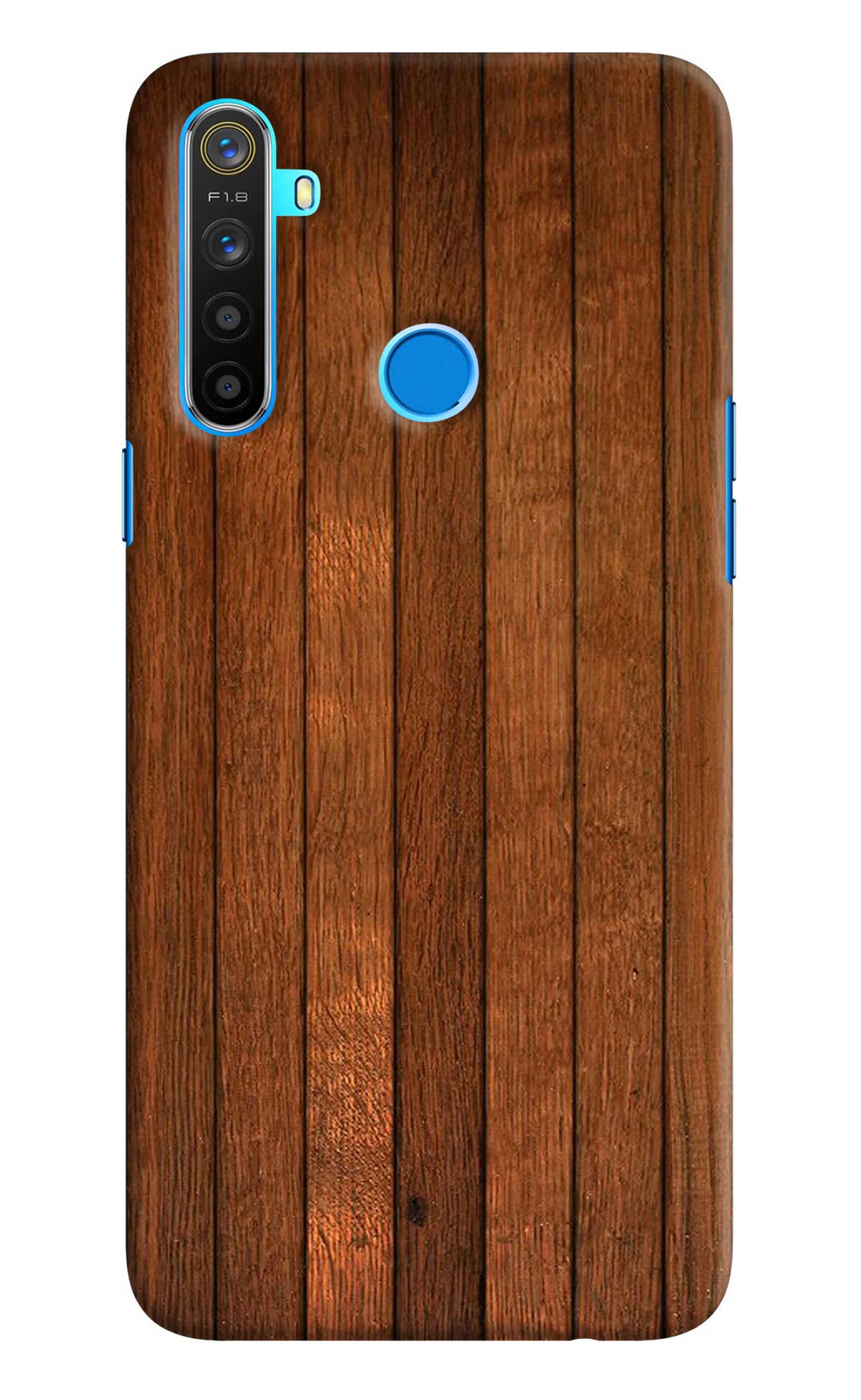 Wooden Artwork Bands Realme 5/5i/5s Hard Case Back Cover by Casekaro