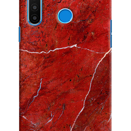 Red Marble Design Realme 5/5i/5s Hard Case Back Cover by Casekaro