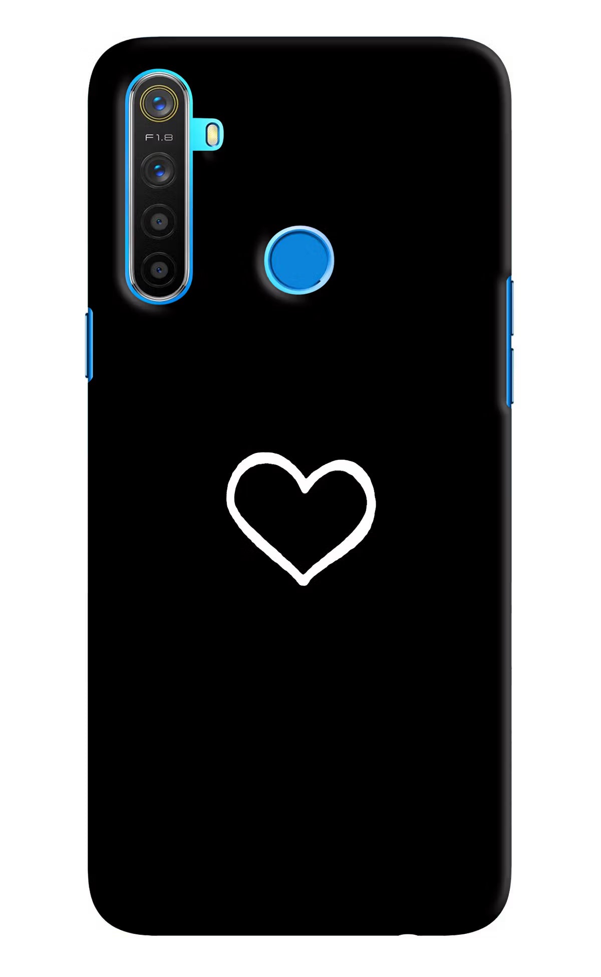Heart Realme 5/5i/5s Hard Case Back Cover by Casekaro