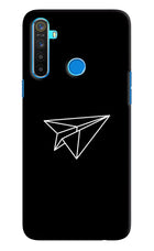 Paper Plane White Realme 5/5i/5s Hard Case Back Cover by Casekaro