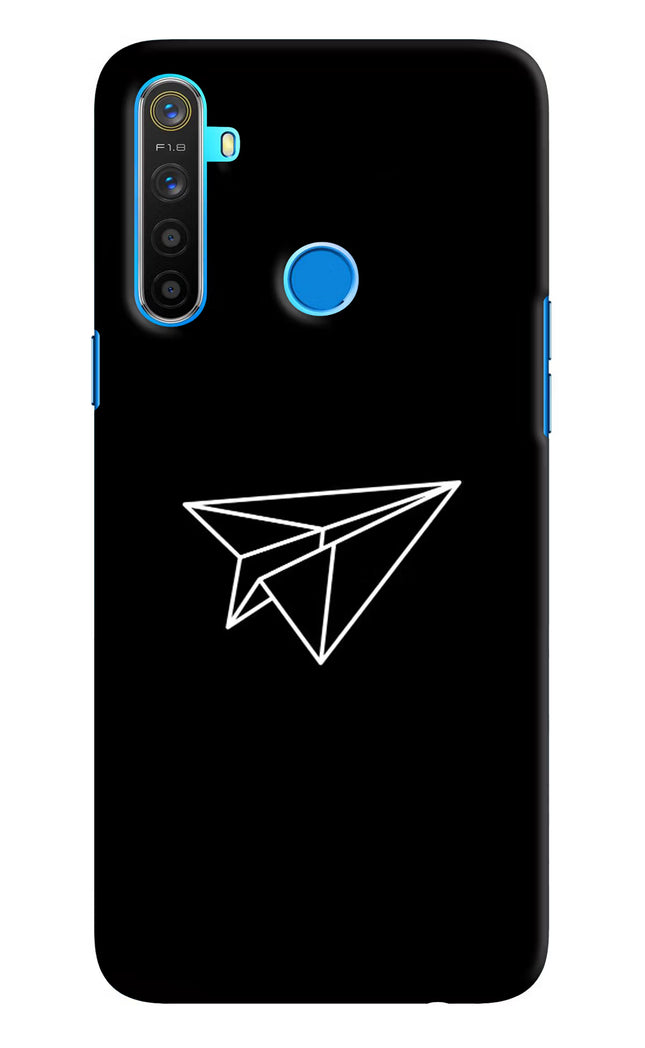 Paper Plane White Realme 5/5i/5s Hard Case Back Cover by Casekaro