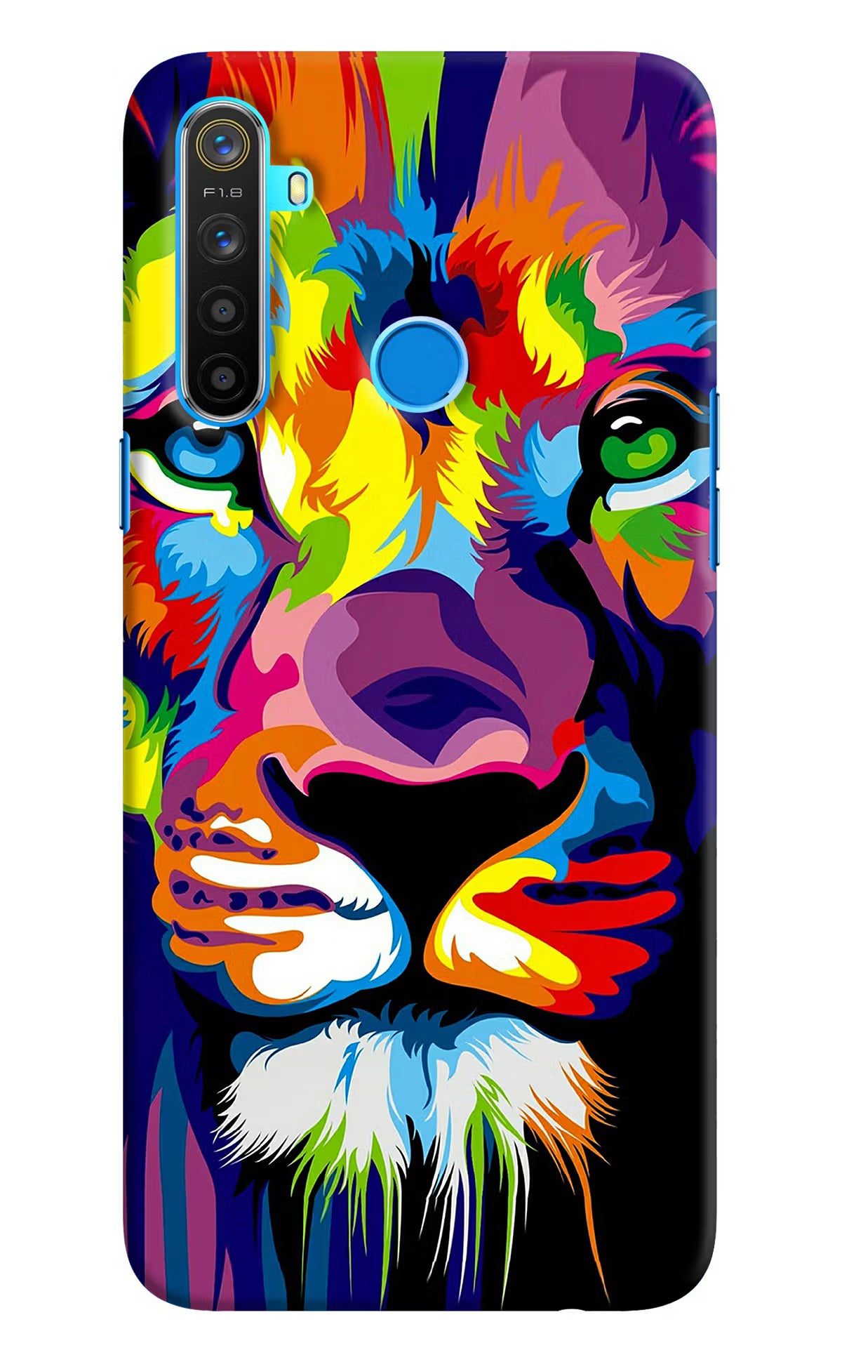 Lion Realme 5/5i/5s Hard Case Back Cover by Casekaro