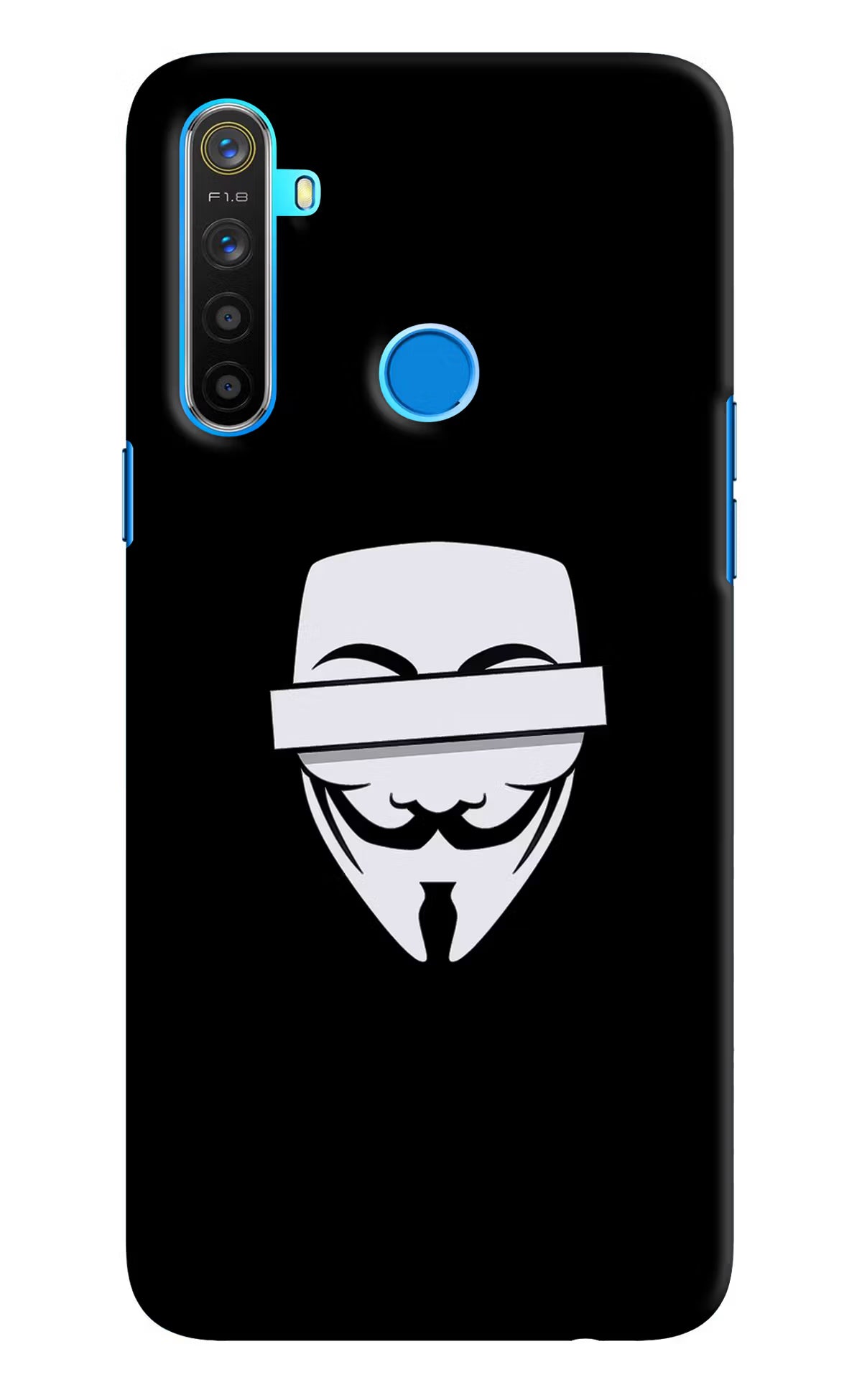 Anonymous Face Realme 5/5i/5s Hard Case Back Cover by Casekaro