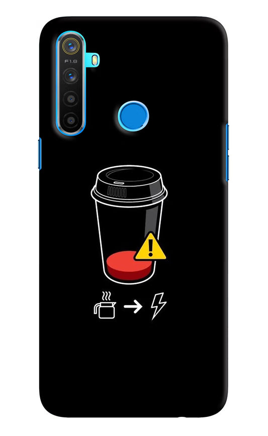 Coffee Realme 5/5i/5s Hard Case Back Cover by Casekaro