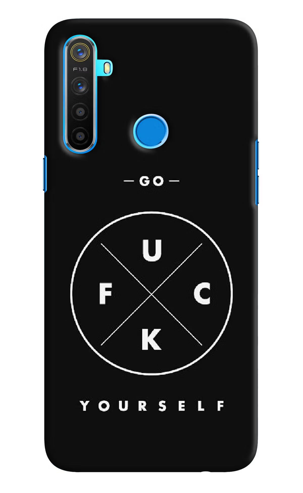 Go Fuck Yourself Realme 5/5i/5s Hard Case Back Cover by Casekaro