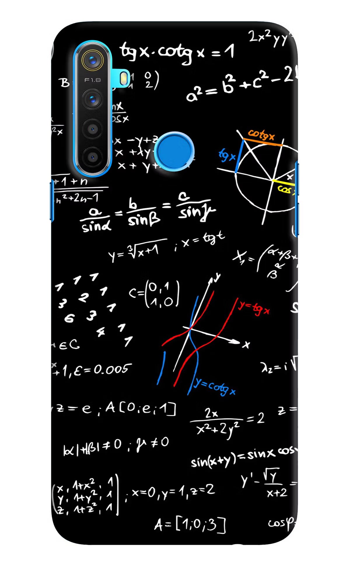 Mathematics Formula Realme 5/5i/5s Hard Case Back Cover by Casekaro