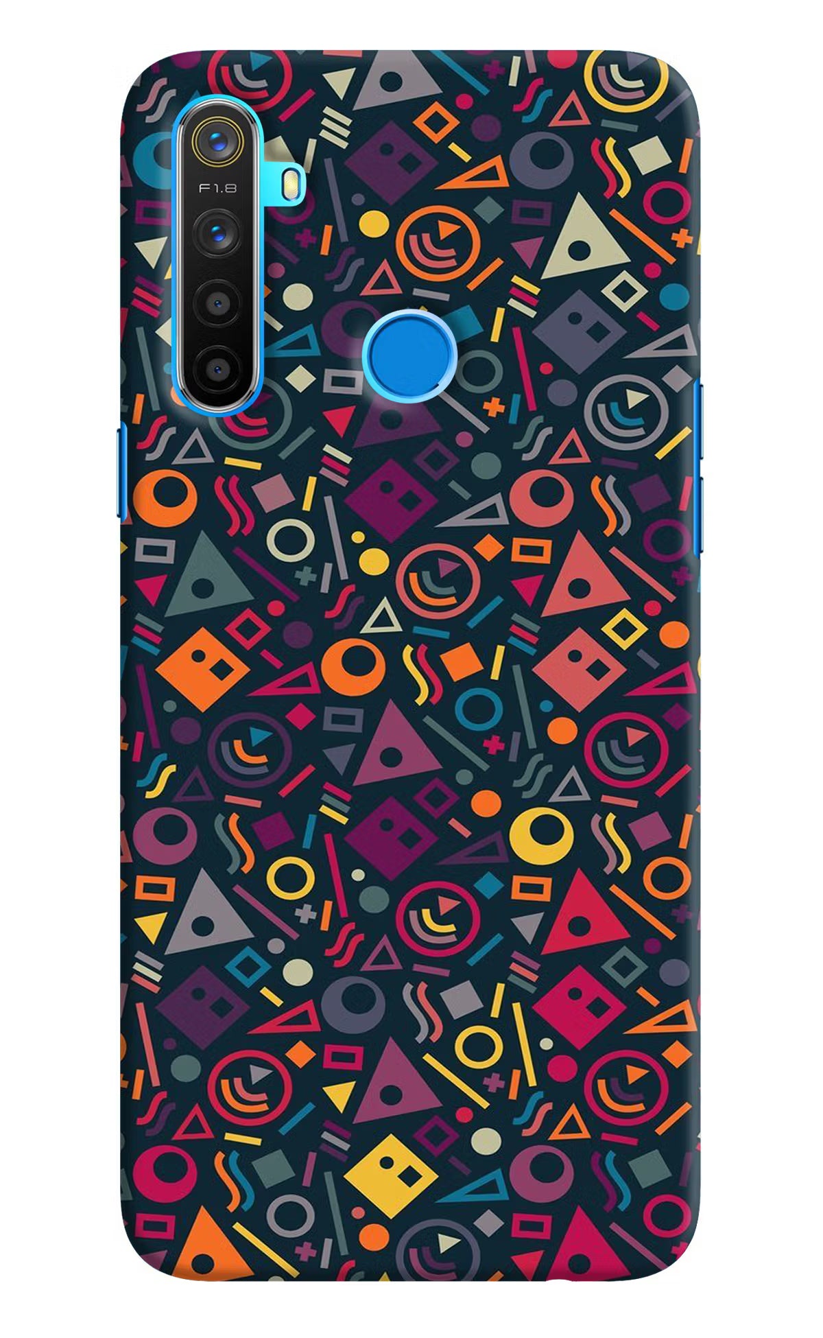Geometric Abstract Realme 5/5i/5s Hard Case Back Cover by Casekaro