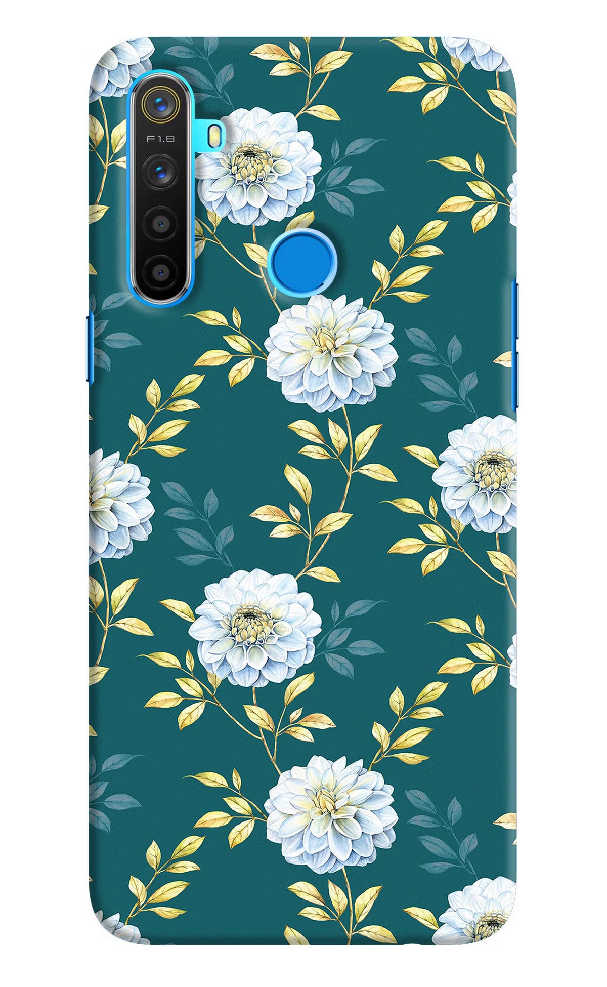 Flowers Realme 5/5i/5s Hard Case Back Cover by Casekaro