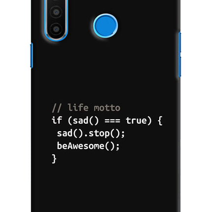 Life Motto Code Realme 5/5i/5s Hard Case Back Cover by Casekaro