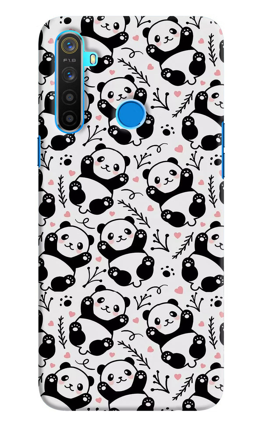Cute Panda Realme 5/5i/5s Back Cover, Hard case