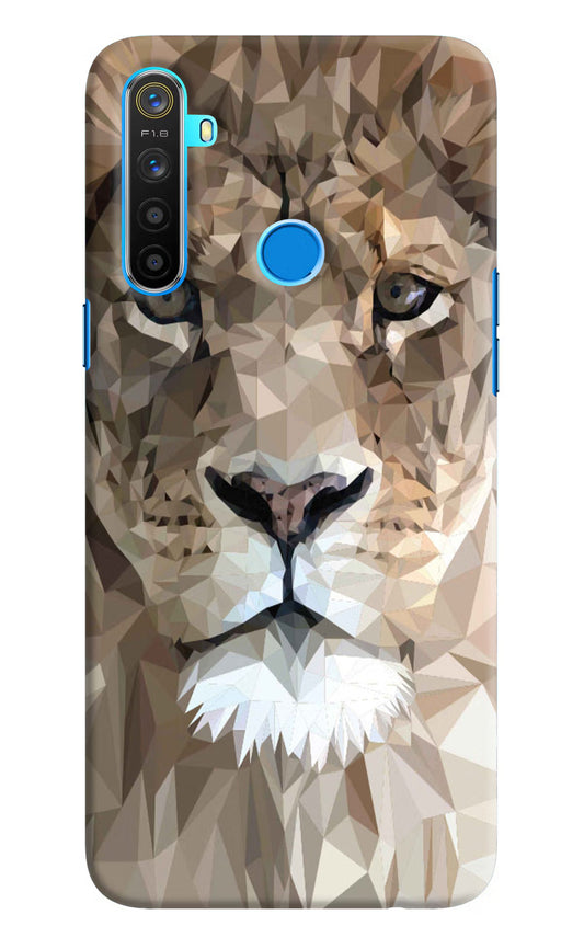 Lion Art Realme 5/5i/5s Hard Case Back Cover by Casekaro