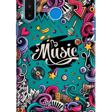 Music Graffiti Realme 5/5i/5s Hard Case Back Cover by Casekaro