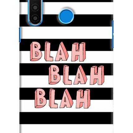 Blah Blah Blah Realme 5/5i/5s Hard Case Back Cover by Casekaro