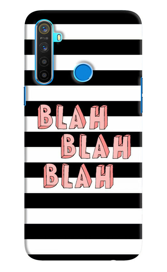 Blah Blah Blah Realme 5/5i/5s Hard Case Back Cover by Casekaro