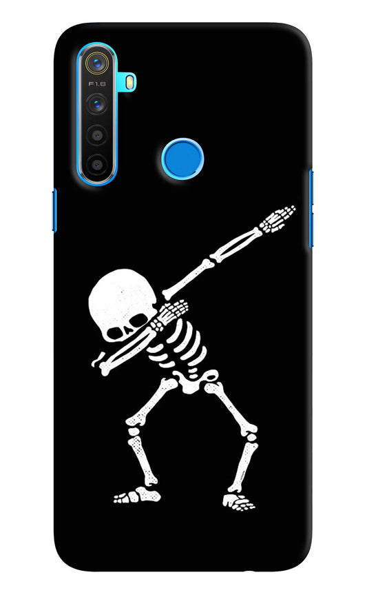 Dabbing Skeleton Art Realme 5/5i/5s Hard Case Back Cover by Casekaro